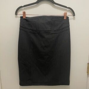 Express Elegant Black Pencil Skirt